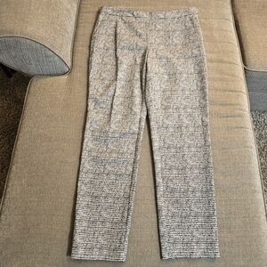 Charter Club Black White Abstract Work Office Career Pull-On Pants 10 Petite